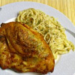 Rosemary Garlic Chicken Breasts with Parmesan Linguine