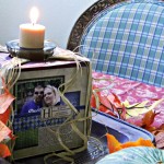 Photo Cube Candle Holder Craft #GlueNGlitter