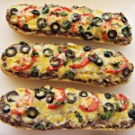 Black Bean French Bread Pizzas