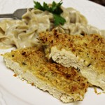 Crispy Garlic-Parmesan Chicken (plus our shredded chicken FAIL)