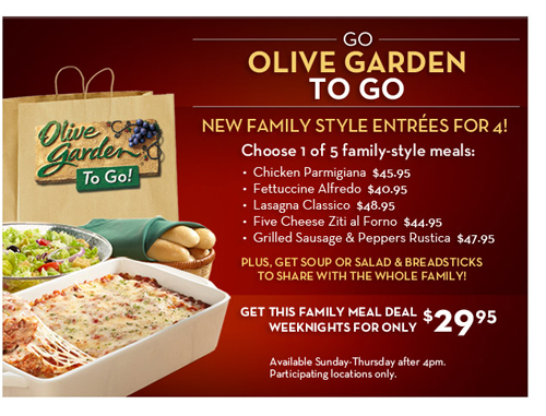 olive garden to go menu