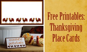 Free Printables: Thanksgiving Place Cards