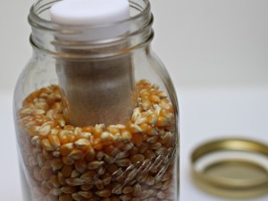 Valentine Gifts in a Jar - Popcorn with Cinnamon-Sugar Shaker