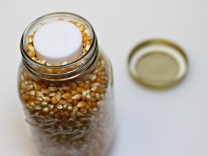 Valentine Gifts in a Jar - Popcorn with Cinnamon-Sugar Shaker