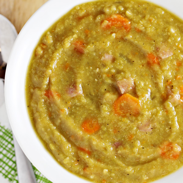 What is an easy split pea soup recipe?