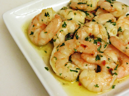 shrimp scampi (accompaniment to prime rib holiday dinners)