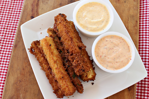 Fried Zucchini with Ranch Dips