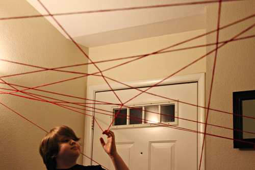 Amazing Spider-Man Family Fun Night - Yarn Spiderwebs