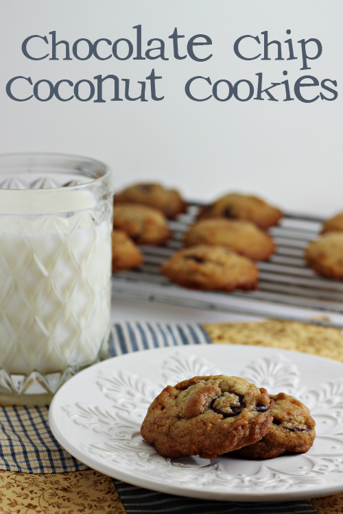 Chocolate Chip Coconut Cookies (made with coconut oil)