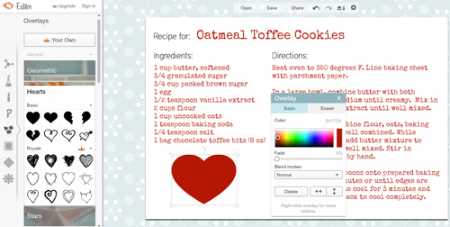 How to Create Recipe Card in PicMonkey 