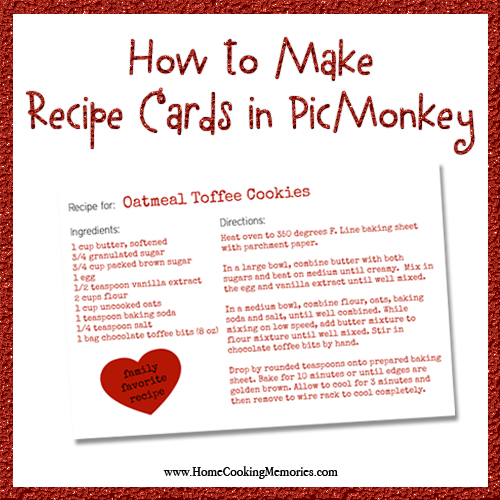 Tutorial: How to Make Recipe Cards in PicMonkey 