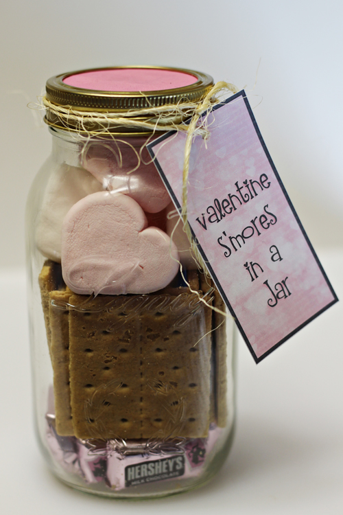Valentine S'mores in a Jar
