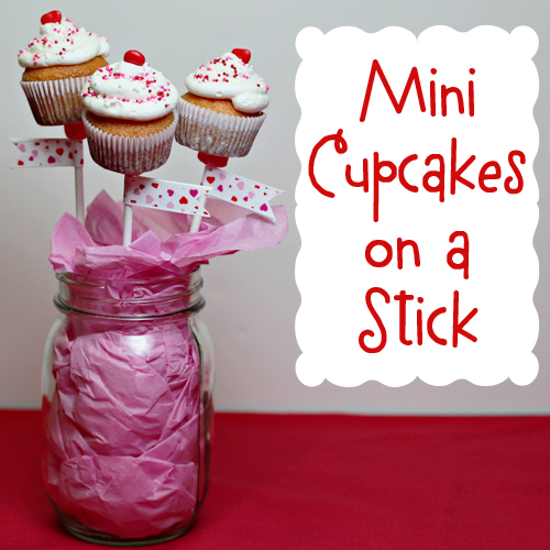 Mini Cupcakes on a Stick for Valentine’s Day