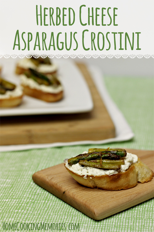 Herbed Cheese Asparagus Crostini
