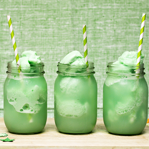 Lime Sherbet Floats | Delicious St. Patrick's Day Recipes | Desserts & Treats