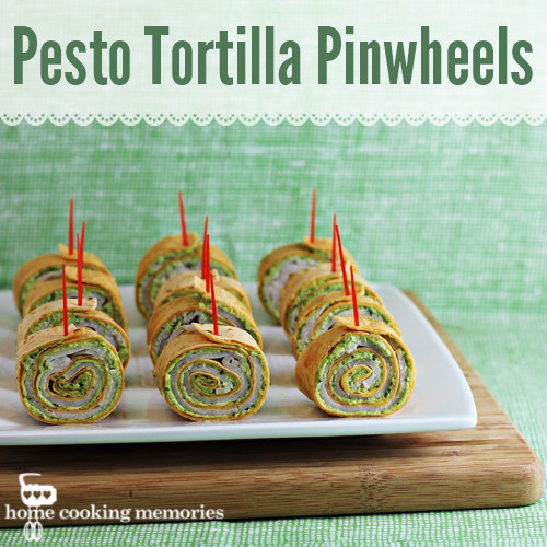 Party Food: Pesto Tortilla Pinwheels Appetizer
