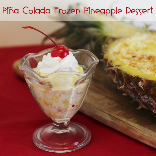 Pina Colada Frozen Pineapple Dessert