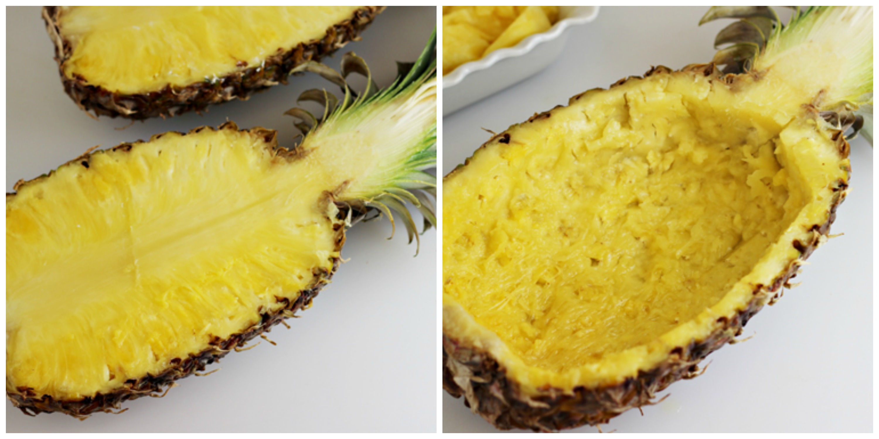 Fresh Pineapple, cut in half - Home Cooking Memories