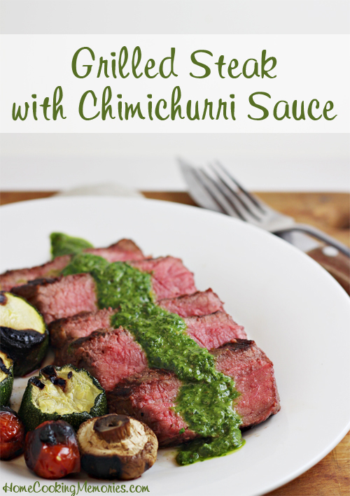 Grilled Steaks with Chimichurri Sauce