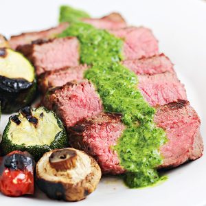 Grilled Steaks with Chimichurri Sauce Recipe