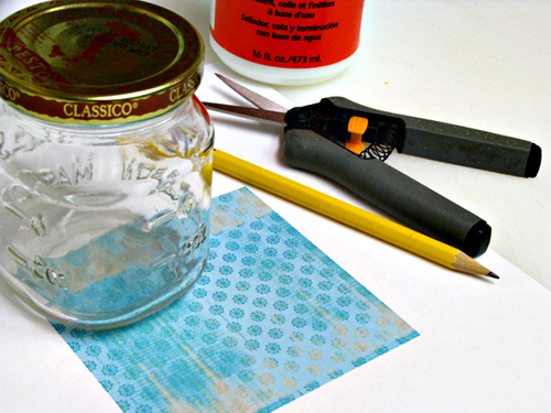 How to Make Pretty Lids for Old Jars: Supplied Needed