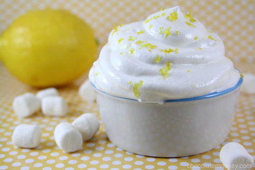 Homemade Lemon Marshmallow Fluff by Chocolate Moosey