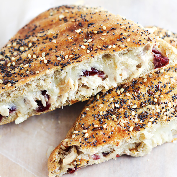 Turkey Salad Panini with Cranberries and Pecans