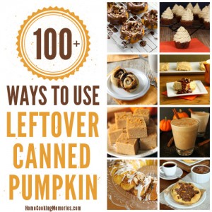 100+ Ways to Use Leftover Canned Pumpkin - this recipe collection is helpful for anyone who will be cooking with pumpkin this fall!