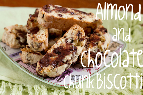 Almond and Chocolate Chunk Biscotti from Food Babbles