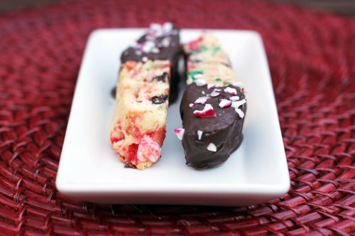 Chocolate Candy Cane Biscotti from This Week for Dinner