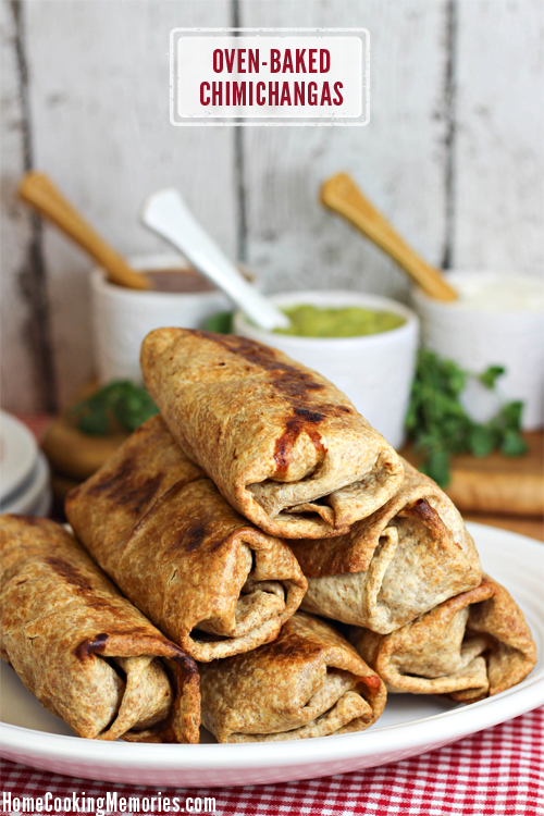 Oven-Fried Chicken Chimichangas Recipe