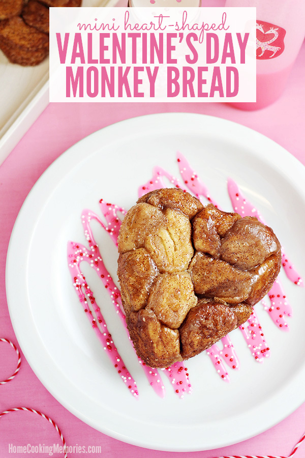 Mini Heart-Shaped Valentine's Day Monkey Bread Recipe
