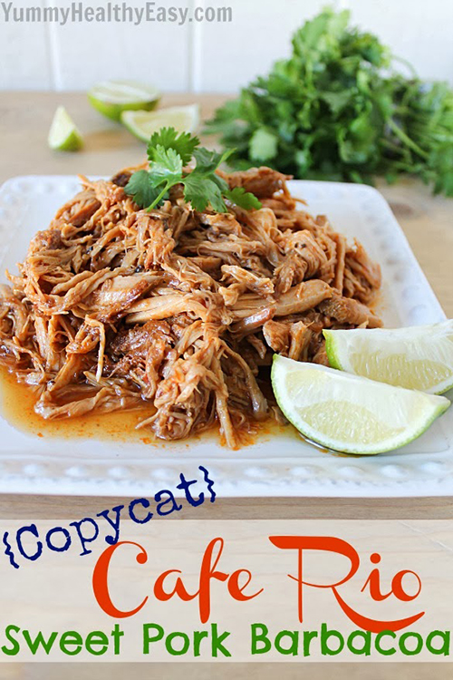 Copycat Cafe Rio Sweet Pulled Pork by Yummy Healthy Easy