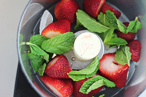 Mint and Strawberries