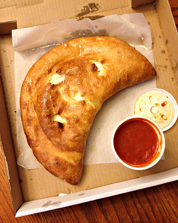 Grilled Chicken and Cheese Calzone at Las Vegas Restaurant: Mark Rich's New York Pizza & Pasta