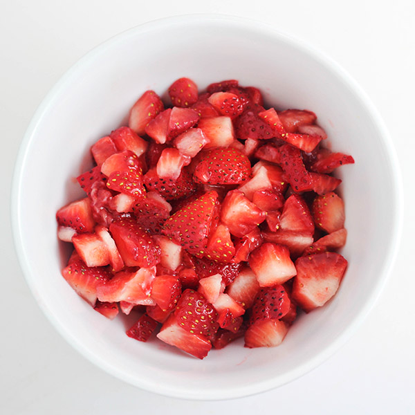 Strawberry Ricotta Bites - Chopped Strawberries 