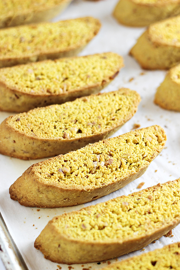 Coconut-Pumpkin Biscotti Recipe - the best of both worlds in a crispy cookie that's perfect to pair with coffee 