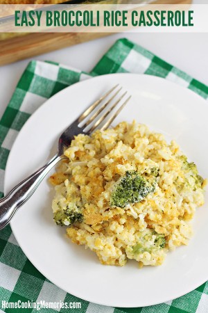 Easy Broccoli Rice Casserole Recipe - Home Cooking Memories