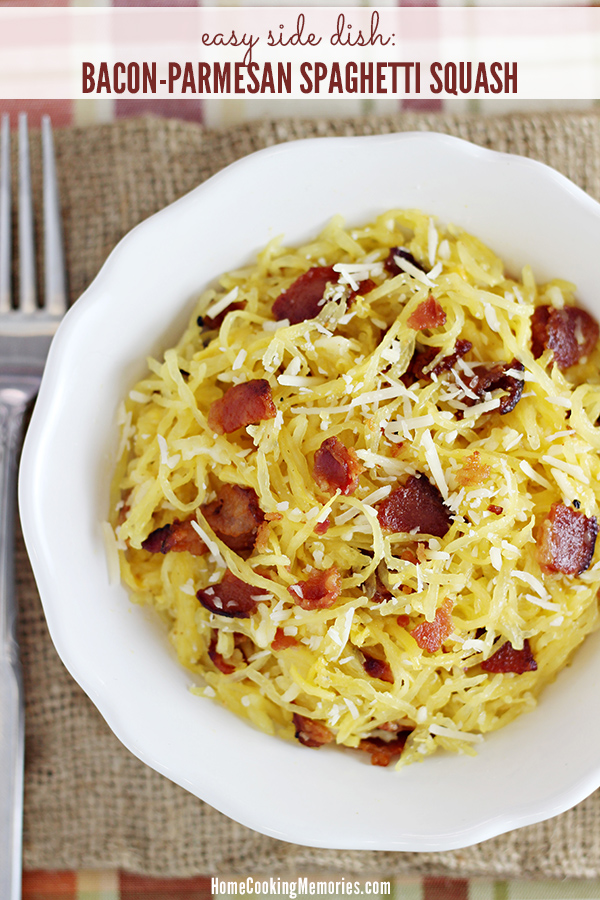 Bacon-Parmesan Spaghetti Squash recipe, plus more Easy Spaghetti Squash Recipes for Dinner!