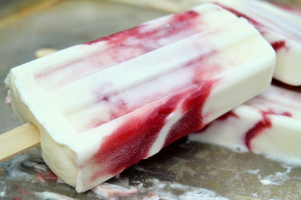 Rhubarb and Greek Yogurt Popsicles by The View from Great Island