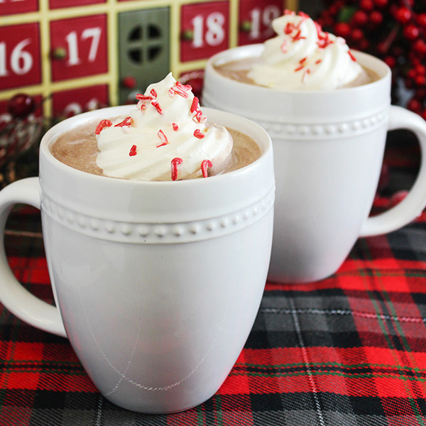 Peppermint and Whipped Vodka Hot Chocolate Recipe