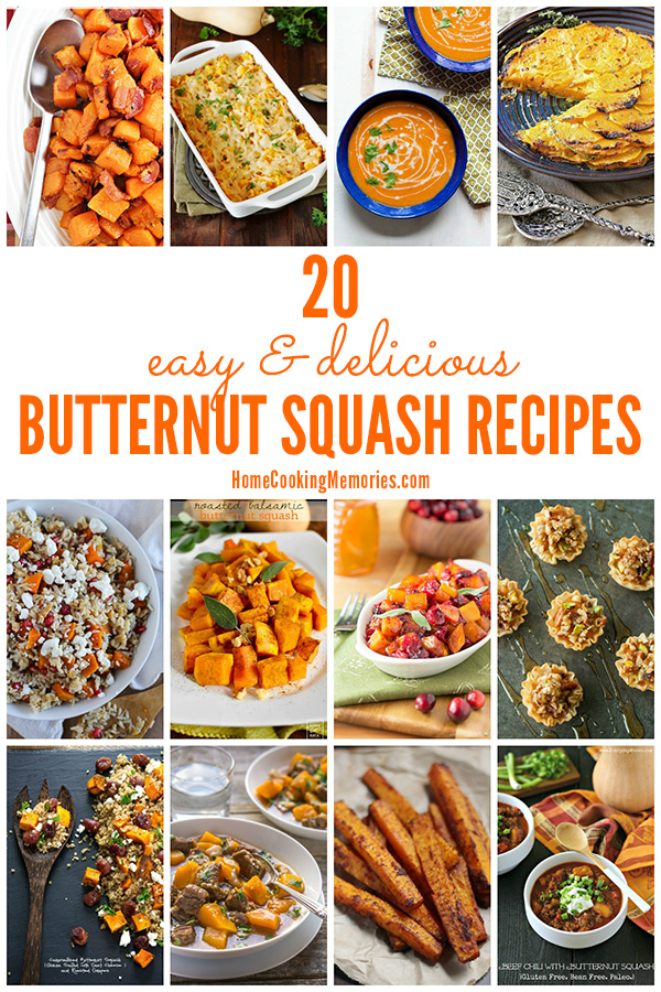 This collection of 20 Easy Butternut Squash recipes will give you lots of options for this hearty winter squash: soups, side dishes, casseroles, salads, and more!