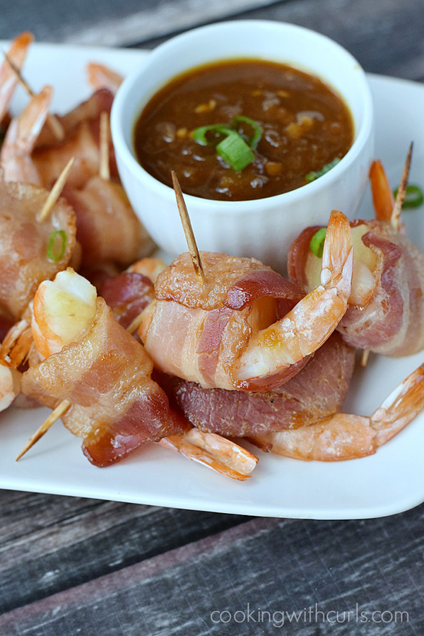 Teriyaki Bacon Wrapped Shrimp Recipe by Cooking with Curls