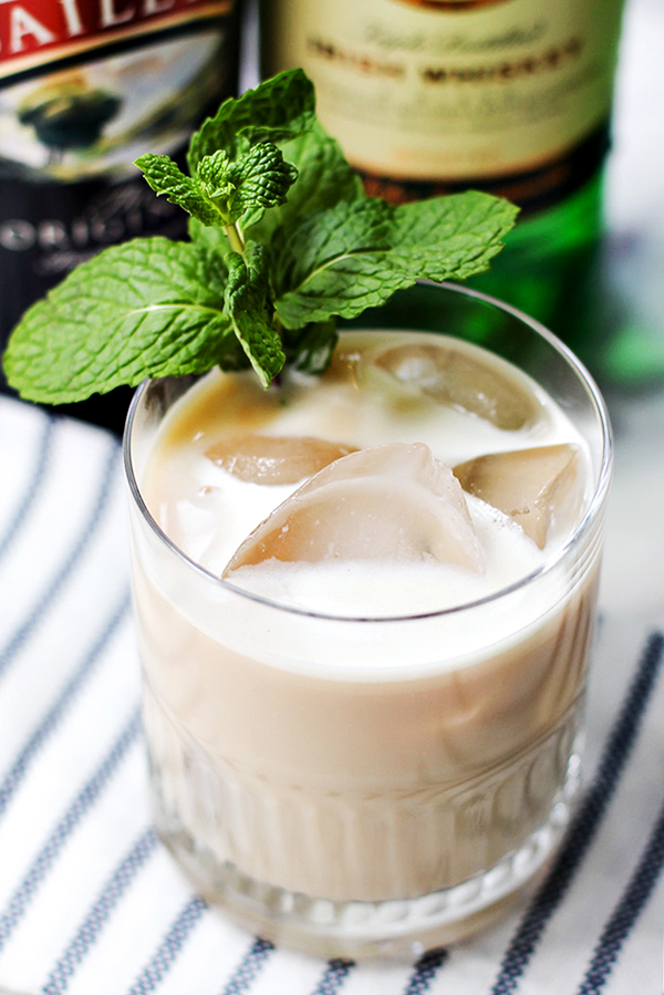 Mint Irish Iced Coffee Cocktail Recipe