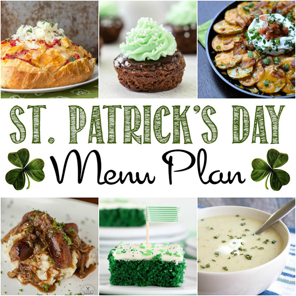 Celebrate St. Patrick's Day with our St. Patrick's Day Menu Ideas - green recipes, appetizers, main dishes, side dishes, and of course, DESSERT!