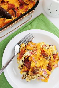 Cheesy 3-Meat Breakfast Casserole Recipe