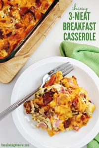 Cheesy 3-Meat Breakfast Casserole Recipe