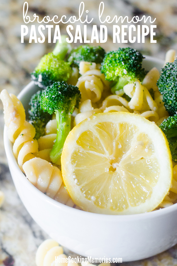 This Easy Broccoli Lemon Pasta Salad Recipe is a delicious, mayo-free salad to serve with your favorite meats at your next picnic or barbecue.