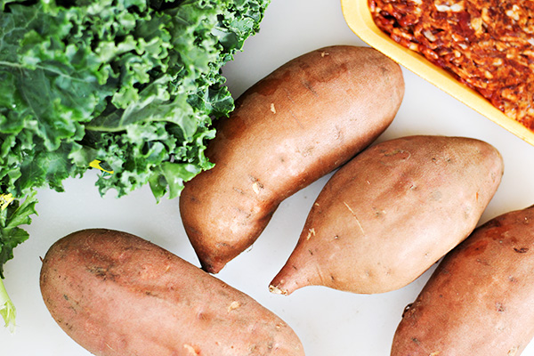 Chorizo and Kale Stuffed Sweet Potatoes Recipe with Crock-Pot Pressure Cooker
