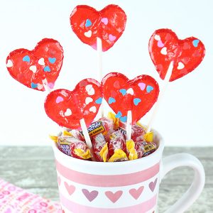 DIY Valentine Jolly Rancher Lollipops